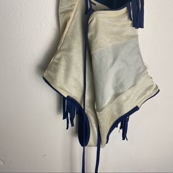 Amuse Society Fallon Fringe One Piece Faded Indigo - Picture 11 of 13